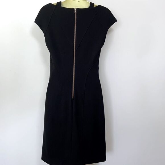 Helmut Lang Dress Black Cold Shoulder Body Con NWOT Sz Medium - Picture 7 of 9